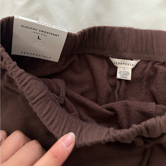 Aeropostale high waisted brown sweatpants - Picture 2 of 3